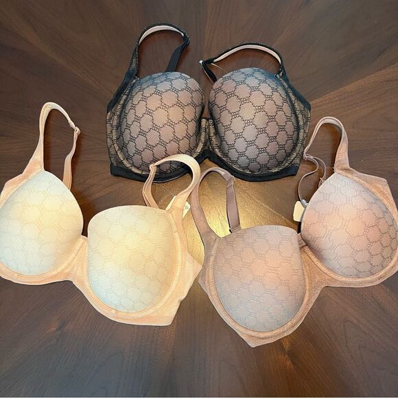 Soma Stunning Support Geo Lace Full Coverage Bra 🌺 Underwire 🌺 Mauve 🌺 32F (D - Picture 1 of 6